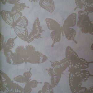 3 Yards Cotton Quilt Fabric Modern Butterfly Tone Cream Craft Material #BT